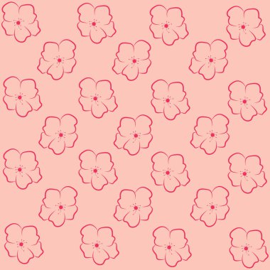 Çiçek arkaplanı biçimlendirilmiş vektör çizimi