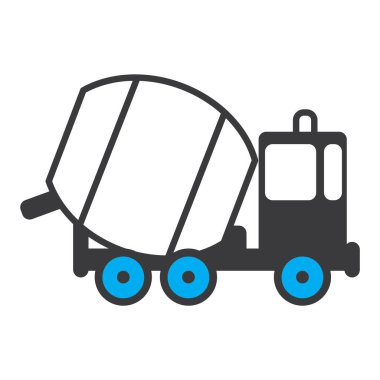 Modern beton karıştırıcının vektör çizimi