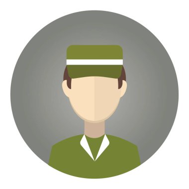 Bell boy düz simge, vektör illüstrasyon