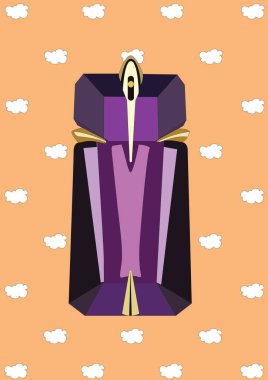 Parfüm şişesi, tasarım vektörü çizimi