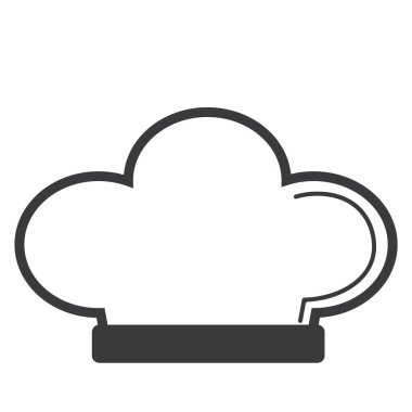 Bulut simgesinin vektör illüstrasyonu