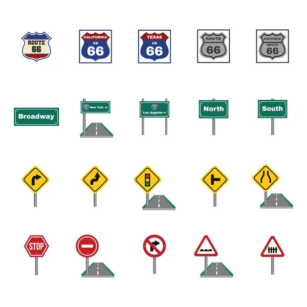 Road Sign Icon Vector Illustration — Stock Vector