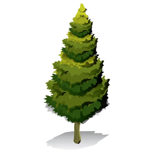Ilustração Vetorial Uma Árvore Verde — Vetor de Stock