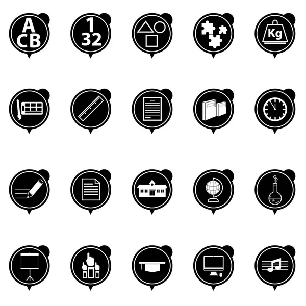 Vector Iconos Blanco Negro Para Diseño Interfaz Usuario — Archivo Imágenes Vectoriales