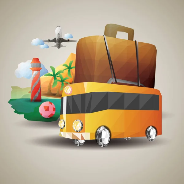 Vector Illustration Travel Icon — Stock Vector