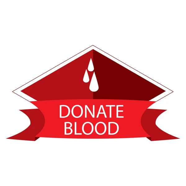 Donar Sangre Icono Plano Vector Ilustración — Vector de stock