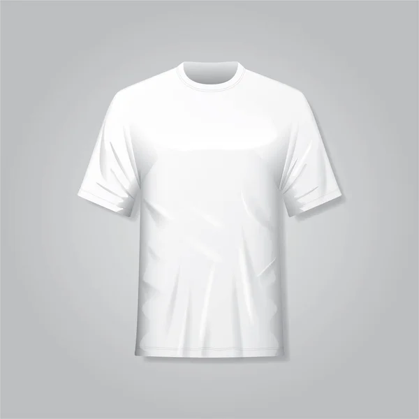 グレーの背景に空のTシャツテンプレート — ストックベクタ