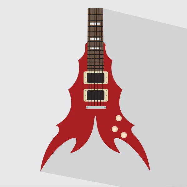 Gitarre Flache Ikone Vektorillustration — Stockvektor