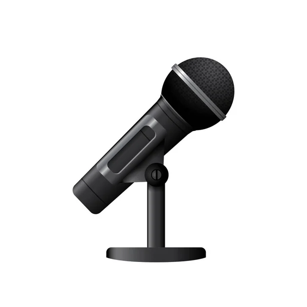 Mikrofon Ikon Vektor Illusztráció — Stock Vector