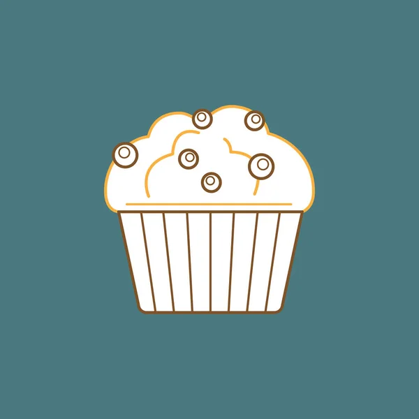 Muffin Návrh Vektorové Ilustrace — Stockový vektor
