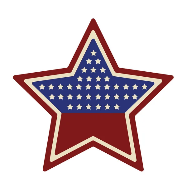 Ilustración Vectorial Una Estrella Bandera Estados Unidos América — Vector de stock