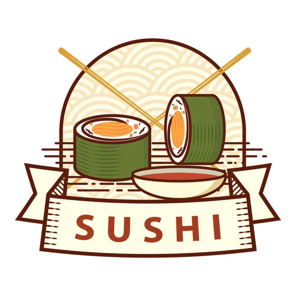 Vector Illustration Sushi Chopsticks — Stock Vector