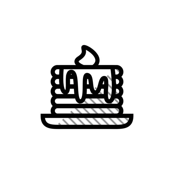Vector Ilustración Icono Simple Torta — Vector de stock