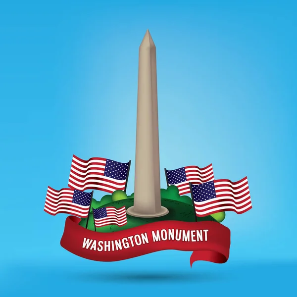 Usa Poster Giorno Dell Indipendenza Con Bandiera Americana Illustrazione Vettoriale — Vettoriale Stock