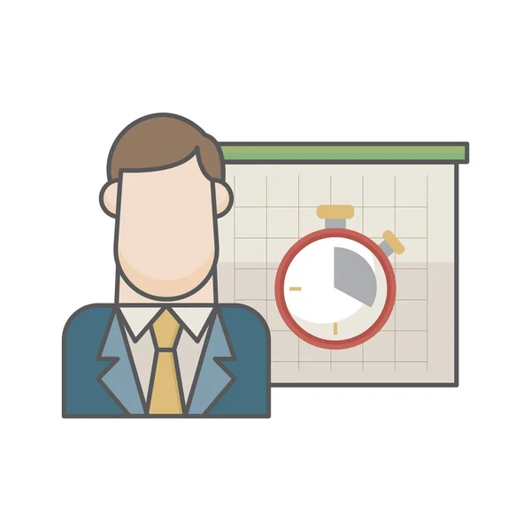 Businessman Avatar Character Icon Vector Illustration Design — Stock Vector