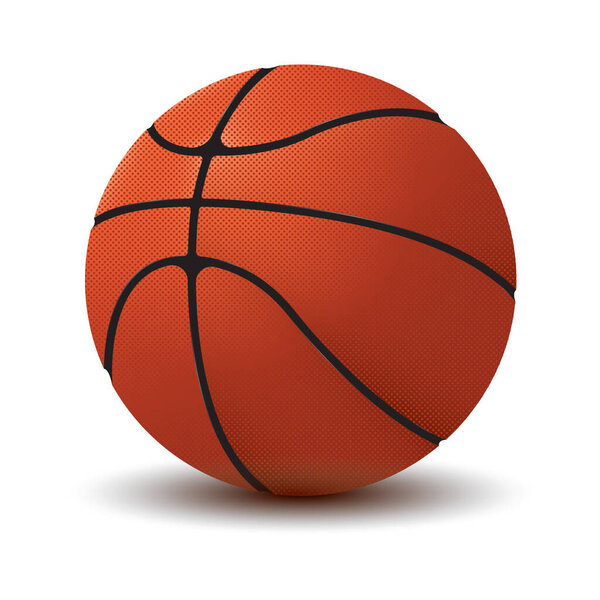 Иконка баскетбола, красочная векторная иллюстрация
