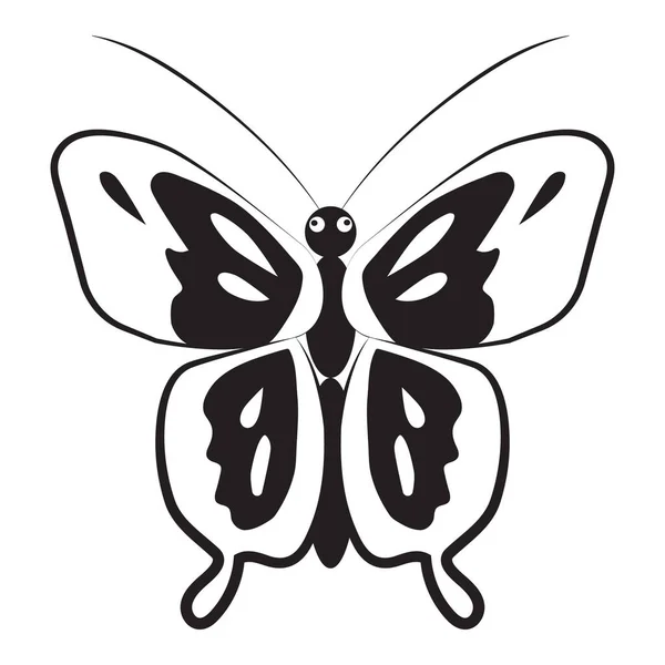 Icono Plano Mariposa Ilustración Vectorial — Archivo Imágenes Vectoriales