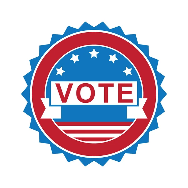 Usa Vote Label Illustration — Stock Vector