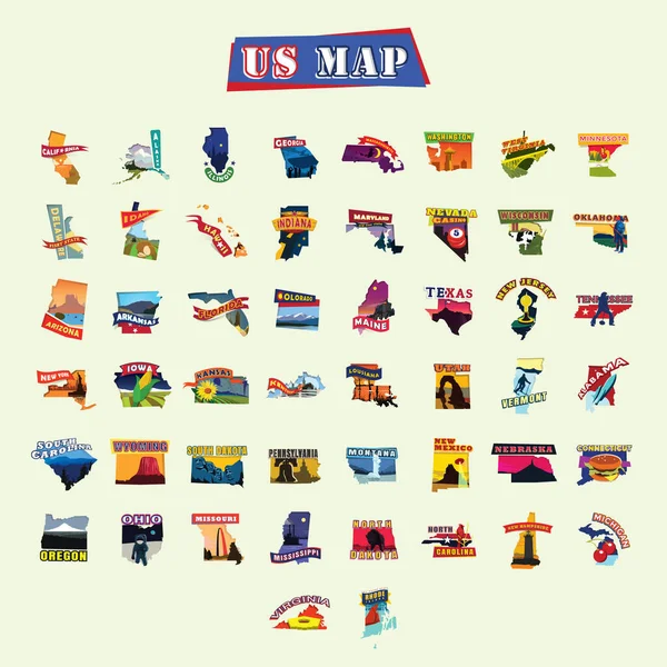 Usa Vektor Illustration Hintergrund — Stockvektor