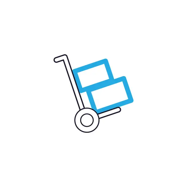 Icono Del Carrito Compras Ilustración Del Vector — Vector de stock