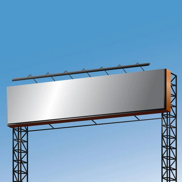 Pusty Billboard Niebieskim Niebem — Wektor stockowy