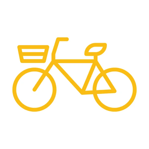 Icona Della Bicicletta Stile Piatto Isolato Sfondo Bianco — Vettoriale Stock