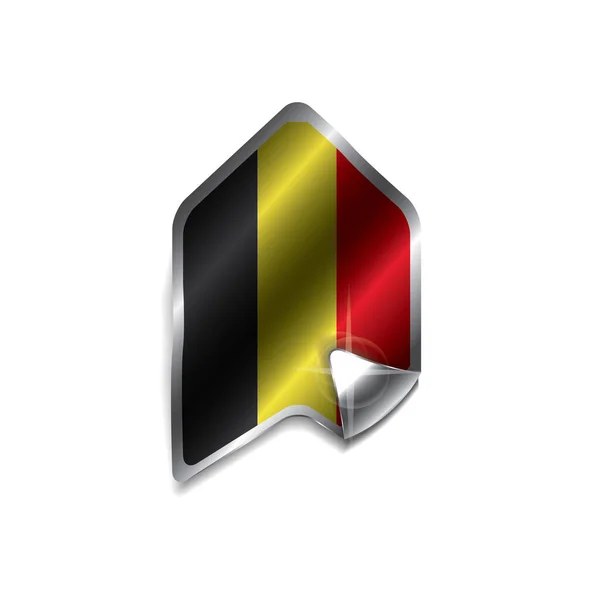 Vektor Gul Flagga Belgium — Stock vektor