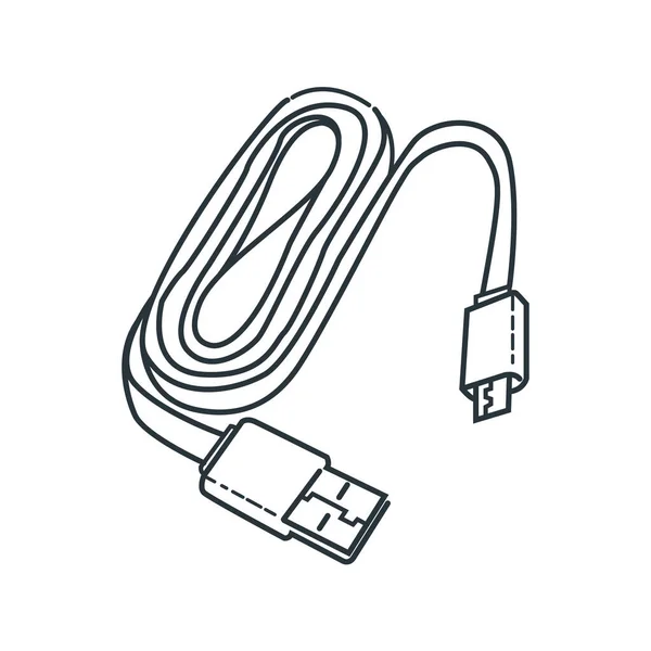 Conector Usb Desenho Ilustração Vetorial —  Vetores de Stock