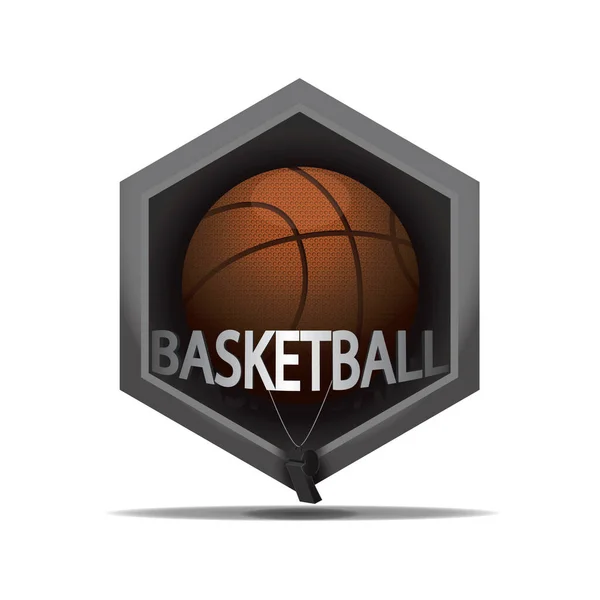 Basketbal Icoon Kleurrijke Vector Illustratie — Stockvector