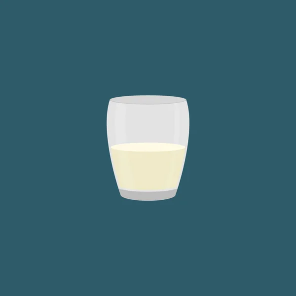 Glass Milk Icon Blue Background — Stock Vector