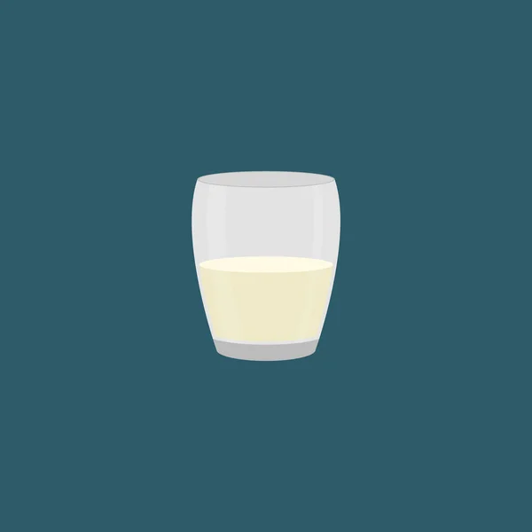 Vaso Leche Icono Sobre Fondo Azul — Archivo Imágenes Vectoriales