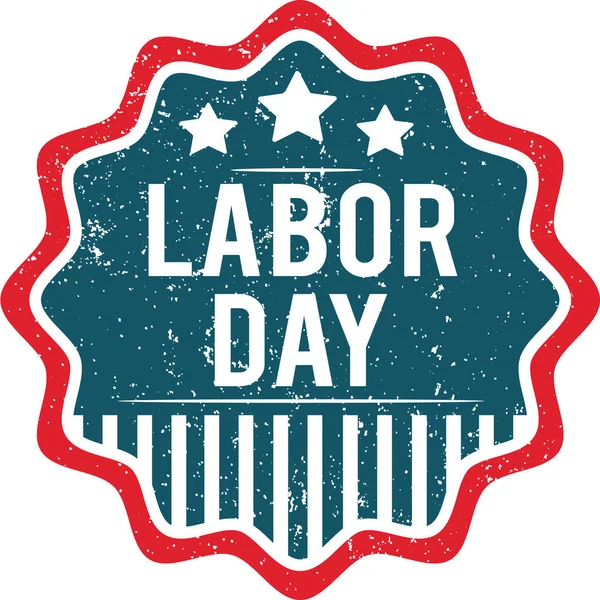 Labor Day Label Icône Plate Illustration Vectorielle — Image vectorielle