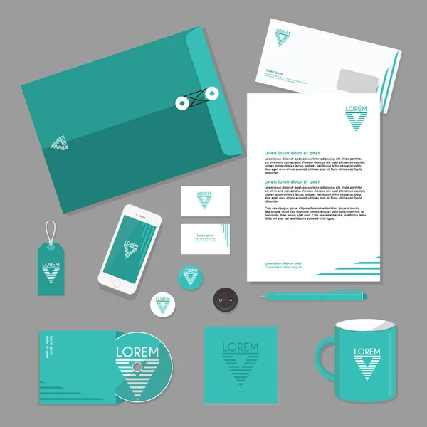 Corporate Identity Template Ontwerp Vectorillustratie — Stockvector