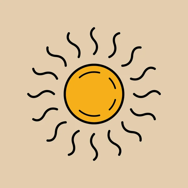 Векторна Ілюстрація Піктограми Сонця Заходу Сонця — стоковий вектор