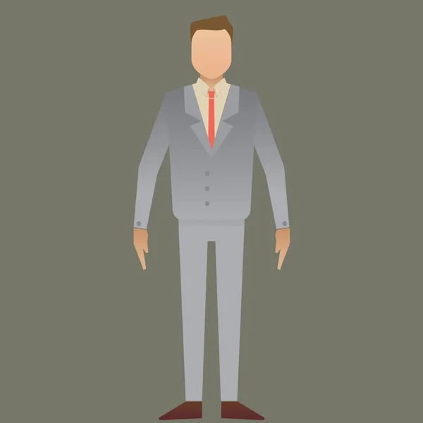 Businessman Flat Icon Vector Illustration — Stock Vector