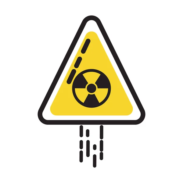 Radioaktives Zeichen Flaches Symbol Vektorillustration — Stockvektor