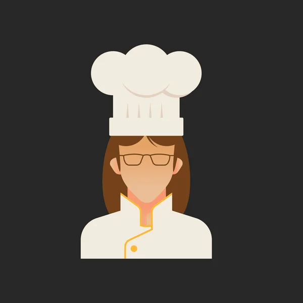 Chef Avatar Personnage Vecteur Illustration Design — Image vectorielle