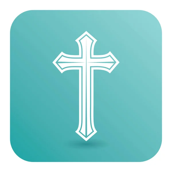 Holy Cross Icon Vector Illustration — Stock Vector