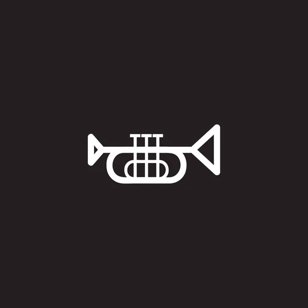 Trumpet Flat Icon Vector Illustration — Stock Vector