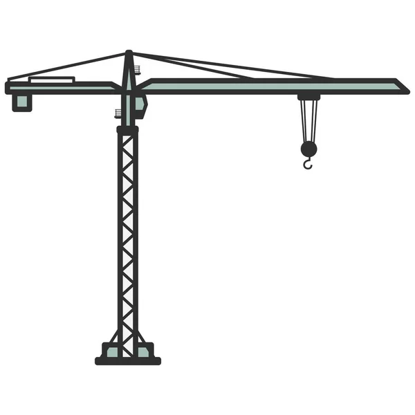 塔式起重机平面图标 矢量图解 — 图库矢量图片