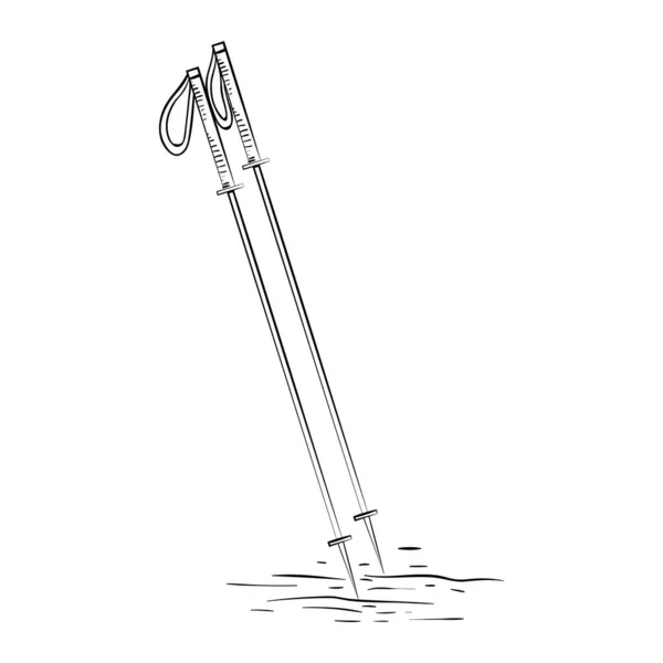 Illustration Vectorielle Dessinée Main Équipement Golf Dessin Animé — Image vectorielle