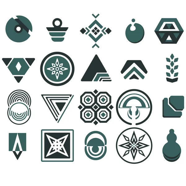 Set Abstract Icons — Stock Vector