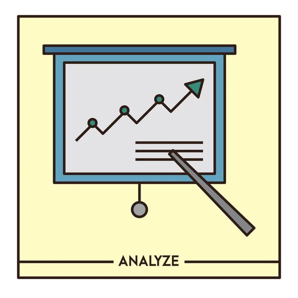 Vectorillustratie Van Het Pictogram Van Bedrijfsgrafiek — Stockvector