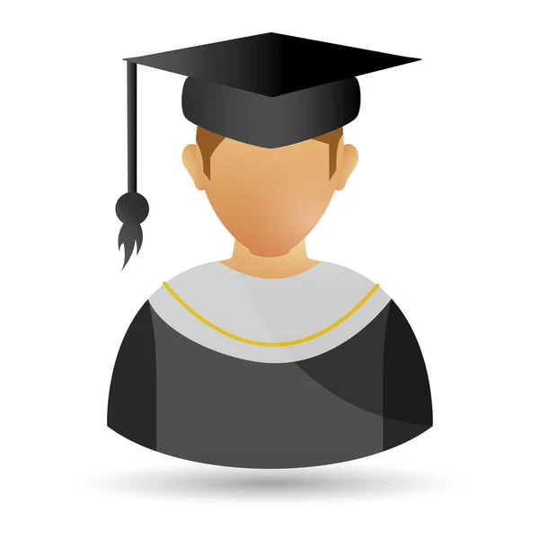 Student Graduation Cap Icon Vector Illustration Design — Stock Vector