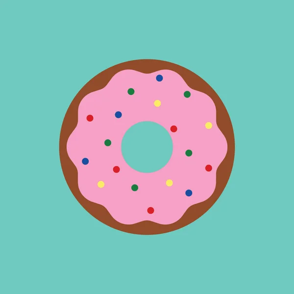 Délicieuse Icône Donut Illustration Vectorielle — Image vectorielle