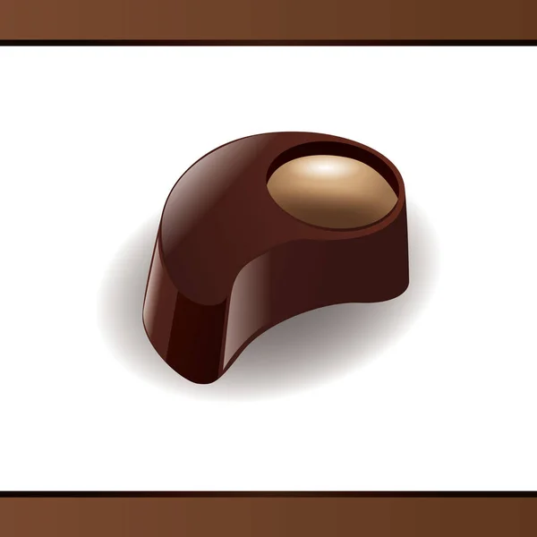 Vector Illustration Chocolate Icon — Stock Vector