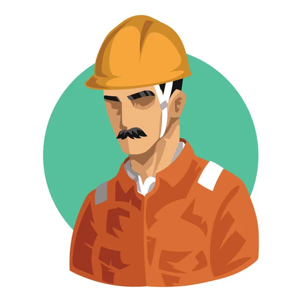 Construction Worker Flat Icon Vector Illustration — Stock Vector
