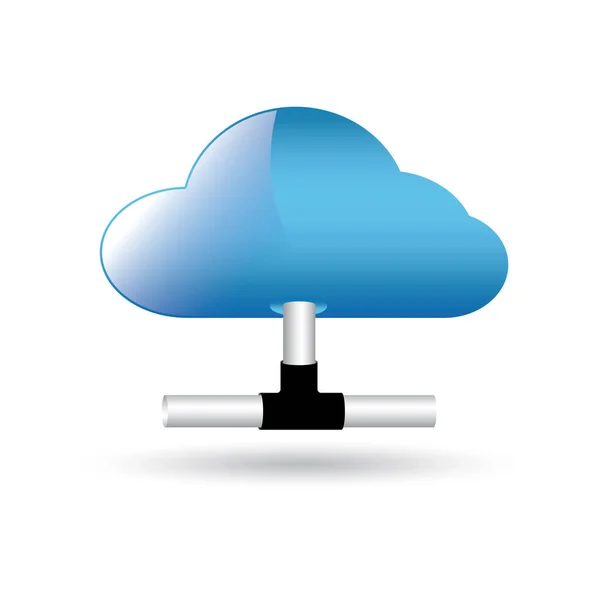 Cloud Computing Icon Vector Illustration — Stock Vector