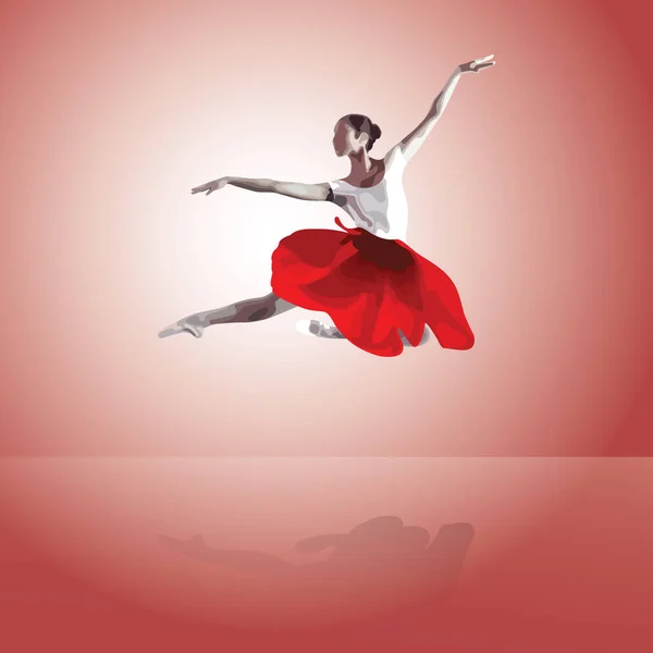 Balett Dans Vektor Illustration Bakgrund — Stock vektor