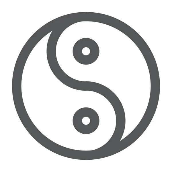 Yin Yang Icono Vector Símbolo — Vector de stock